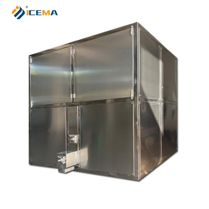 22*22*22mm IJs Grootte 1 ton 2 ton 3 ton Industrial Ice Cube Making Machine met 10,5kW Power 2