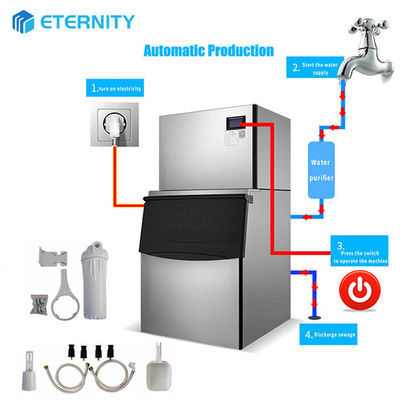 Commerciële Ice Cube-ijsmachines met een dagelijkse uitstoot van 900 kg worden gebruikt in de horeca, hotels, bars, vervoer