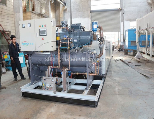 Zout water 20T / 24H industriële ijsblokmachine voor koude opslag in de ijsfabriek