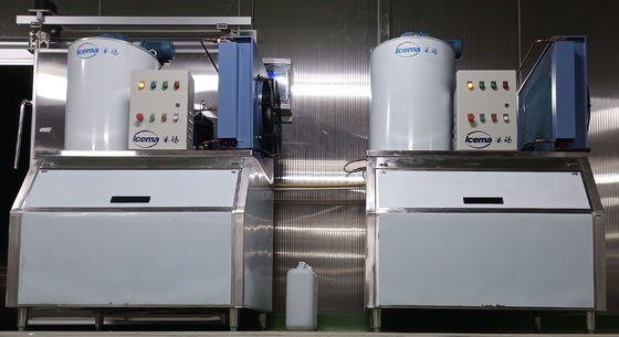 2T zoetwaterschilferijsmachine 380V/220V met ijsopslag