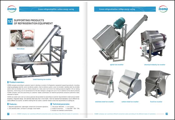 9T/H Ice Crusher Machine CE RVS Ice Shaver Machine Commercieel