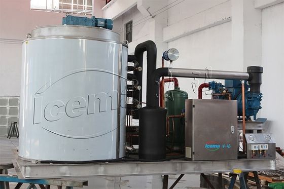 China 50 ton/dag in containers geplaatste sneeuwvlokken-ijsmachine voor koeling met fabrieksprijs