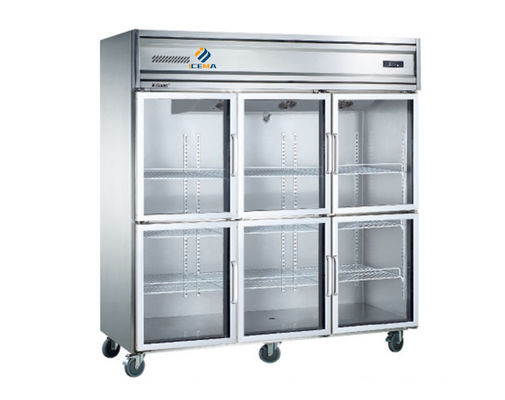 1350L commerciële koelapparatuur Dubbele deuren Verticale vriezer Verticaal