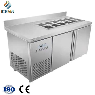 Roestvrij staal Dubbele deur Top Freezer Koeling 150 lbs Verticale koelkast Freezer
