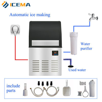 80 kg/24 H Ice Cube Maker Machine Commerciële Automatische Voor Thuis Restaurant Winkel Drinken Bar