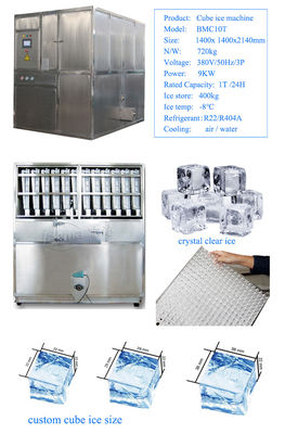 22*22*22mm IJskub Grootte Industriële IJskubmachine met microcomputerbesturingssysteem