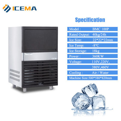 DORIN Compressor Ice Cube Maker Machine Ideaal voor voedselwinkels en kleine bedrijven