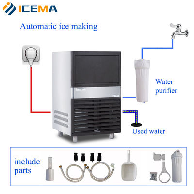 DORIN Compressor Ice Cube Maker Machine Ideaal voor voedselwinkels en kleine bedrijven