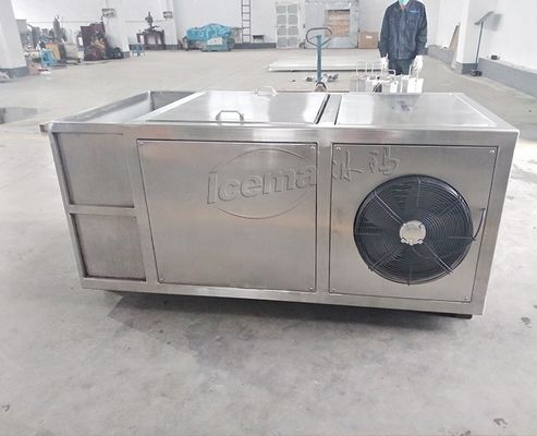 Mini-ijsfabriek 1 ton compacte ijsblokmachine met Schneider Electric-onderdelen