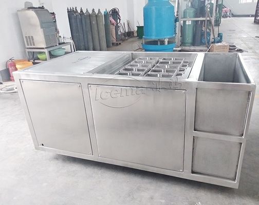 Mini-ijsfabriek 1 ton compacte ijsblokmachine met Schneider Electric-onderdelen
