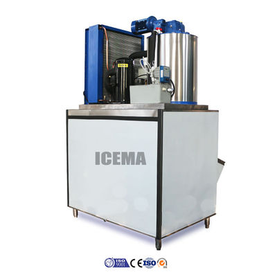 Commerciële ICEMA 1T industriële vlok-ijsmachine met een koelcapaciteit van 2,1 kW