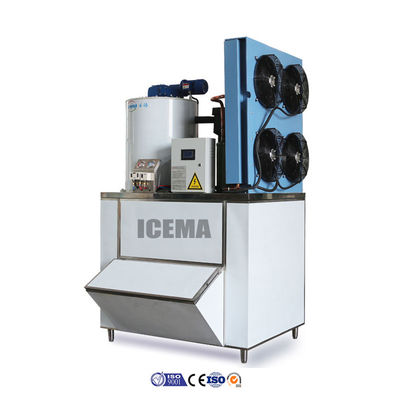 Commerciële ICEMA 1T industriële vlok-ijsmachine met een koelcapaciteit van 2,1 kW