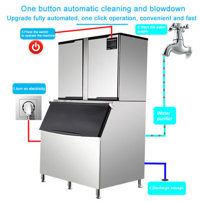 Warmverkoop 1000 kg produktie commerciële ijsblokjesmachines voor thuisbedrijven