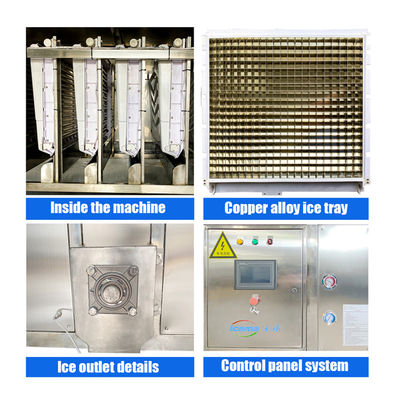 ICEMA 2T/24H ijsmachine automatische ijsblokjesmachine voor ijsfabrieken