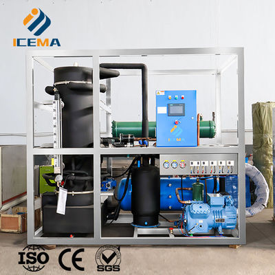 ICEMA Tube Ice Making Machine Aanpasbare dagelijkse output 1T-30T Geschikt voor de verkoop van ijsbars Hotels kunnen worden voorzien van verpakkingsmachine ijszakken