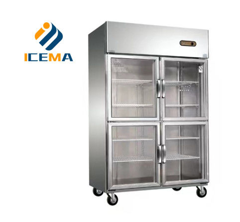 780L Professionele keukenapparatuur verticale koelkast merk vriezer commerciële vier deuren display vriezer