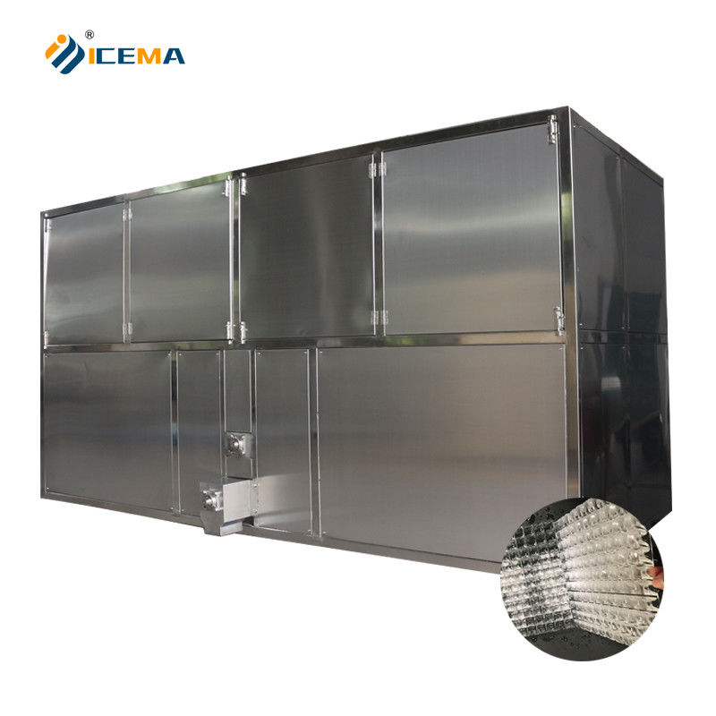 350 kg ijsopslagcapaciteit 5 ton Industrial Ice Cube Maker Machine voor onderhoud op locatie