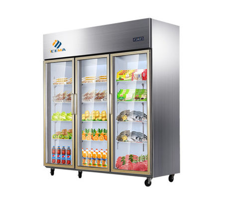 Goede prijs 1350L zes glazen deuren commerciële vlees diepvriezer voor restaurant voor restaurant online